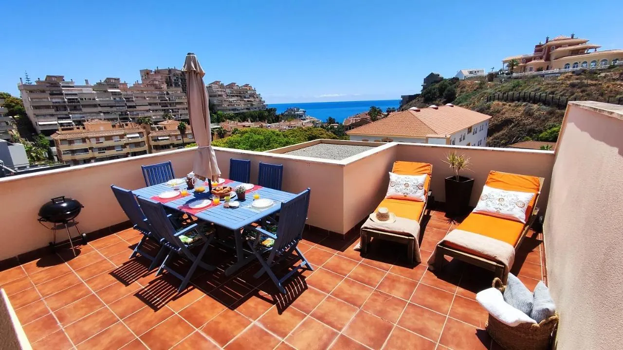 2Bdr Penthouse, Terrace, Bbq, Pools And Sea View In Benalmadena 아파트